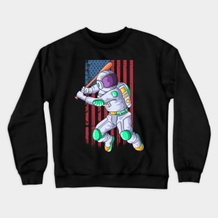 Astronaut Baseball American Crewneck Sweatshirt